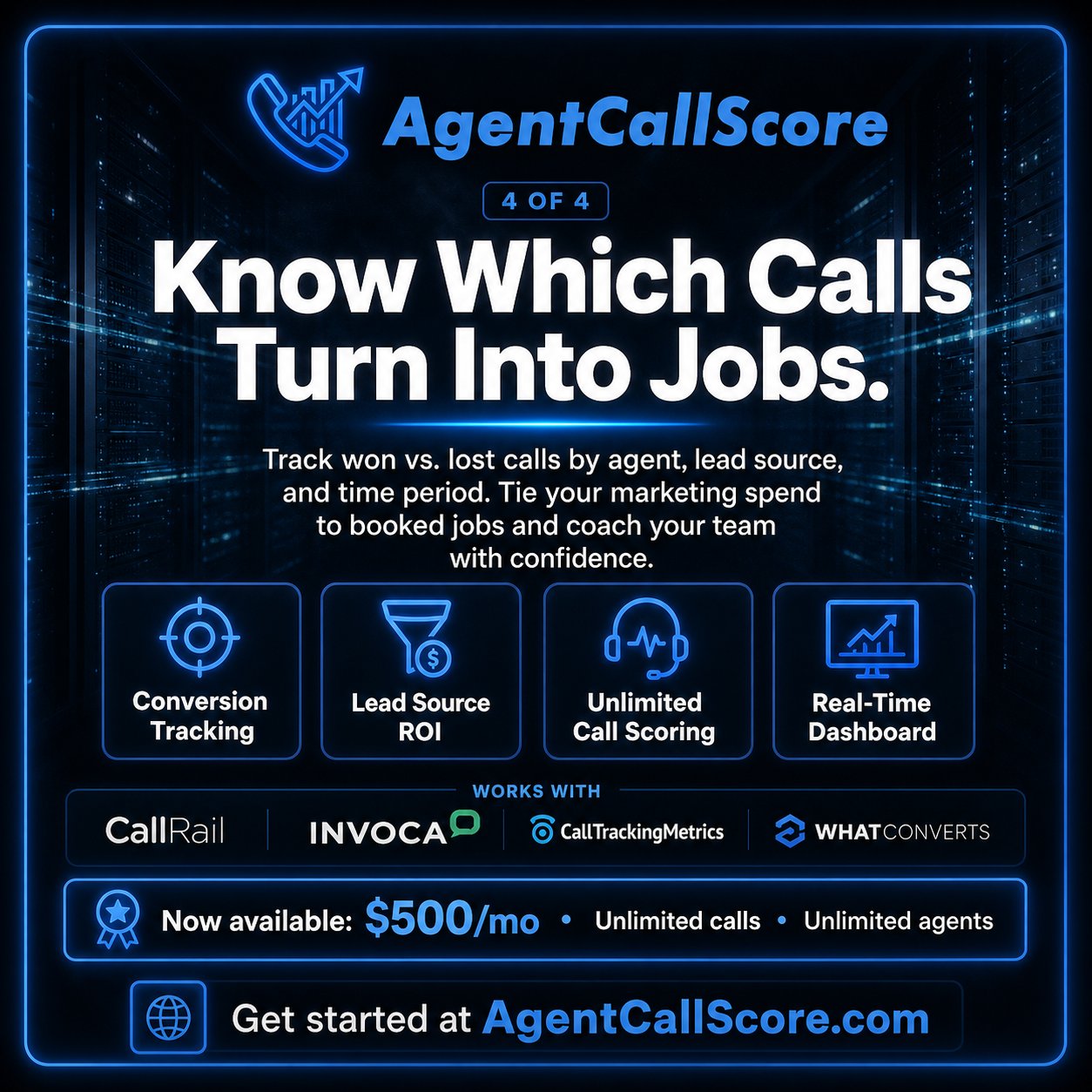 AgentCallScore: Know which calls turn into jobs.
